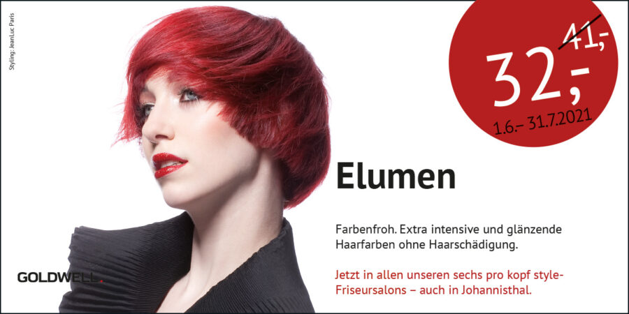 Elumen Haar­farbe jetzt in allen unseren sechs Salons