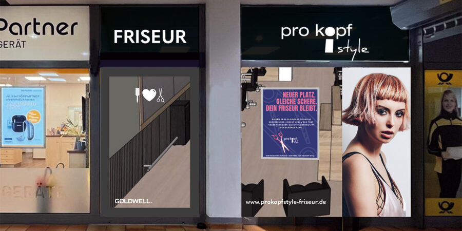 Salon Mühlen­berg-Center zieht ins Erd­ge­schoss